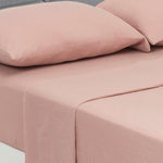 Juego De Sabanas Cotton Sense Palo De Rosa Para Cama Doble 140 X 190 Cm Fondo Entero