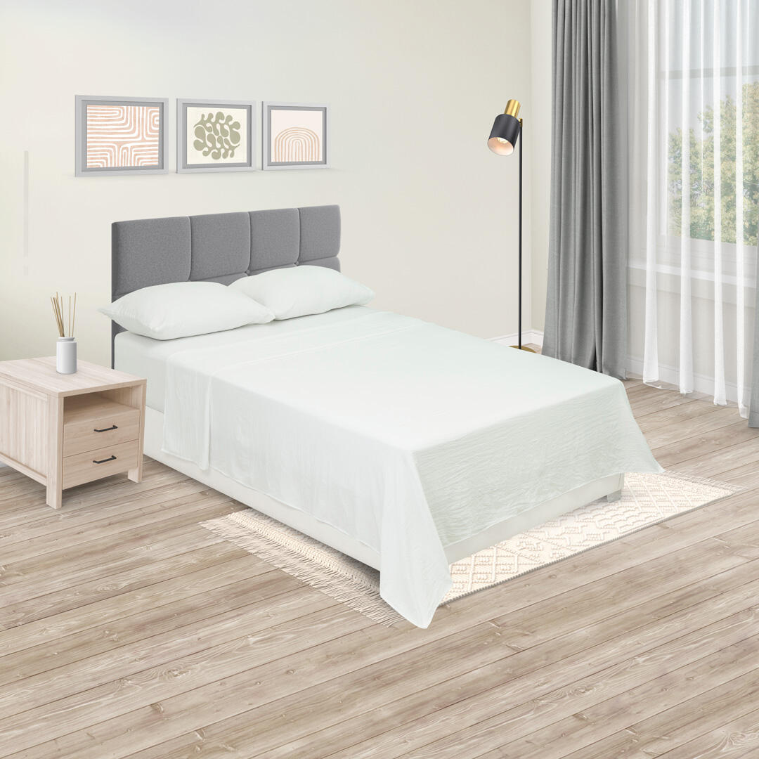 Juego de Sabanas Cotton Sense Blanco para Cama Doble 140 X 190 Cm Fondo Entero - Sabanas | Bylmo