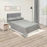Juego de Sabanas Cotton Sense Gris Oscuro para Cama Doble 140 X 190 Cm Fondo Entero - Sabanas | Bylmo