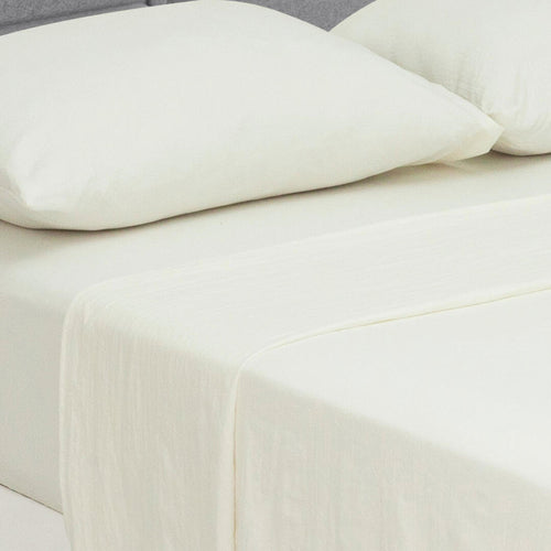 Juego De Sabanas Cotton Sense Beige Para Cama Sencillo 100 X 190 Cm Fondo Entero