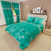 Juego De Sabanas Limila Verde Para Cama King 200 X 200 Cm Flores