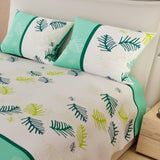 Juego de Sabanas Limila Blanco y Verde para Cama King 200 X 200 Cm Ramas - Sabanas | Bylmo