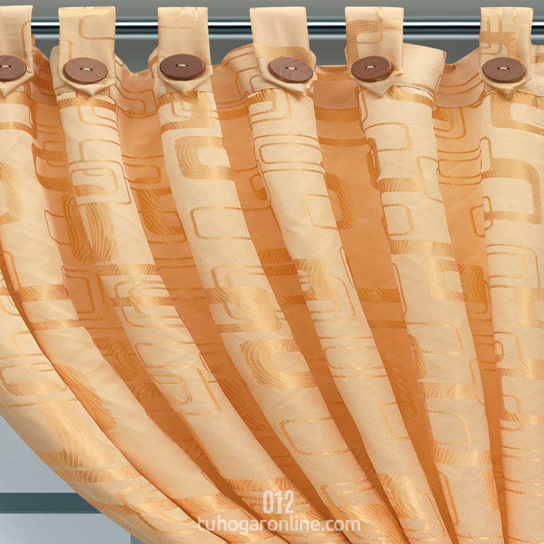 Cortina Yacar Camel 265x215cm Horizontal Botón - Cortinas y Persianas | Bylmo