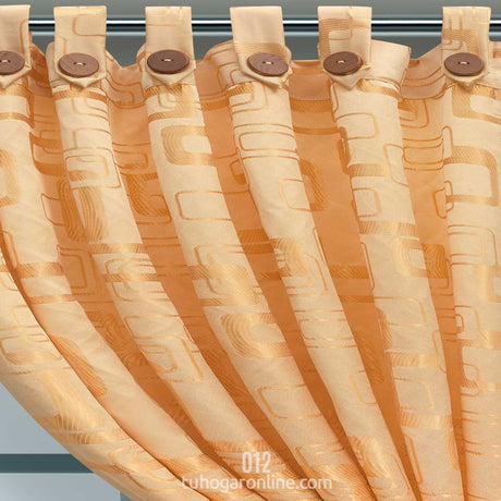 Cortina Yacar Camel 265x215cm Horizontal Botón - Cortinas y Persianas | Bylmo