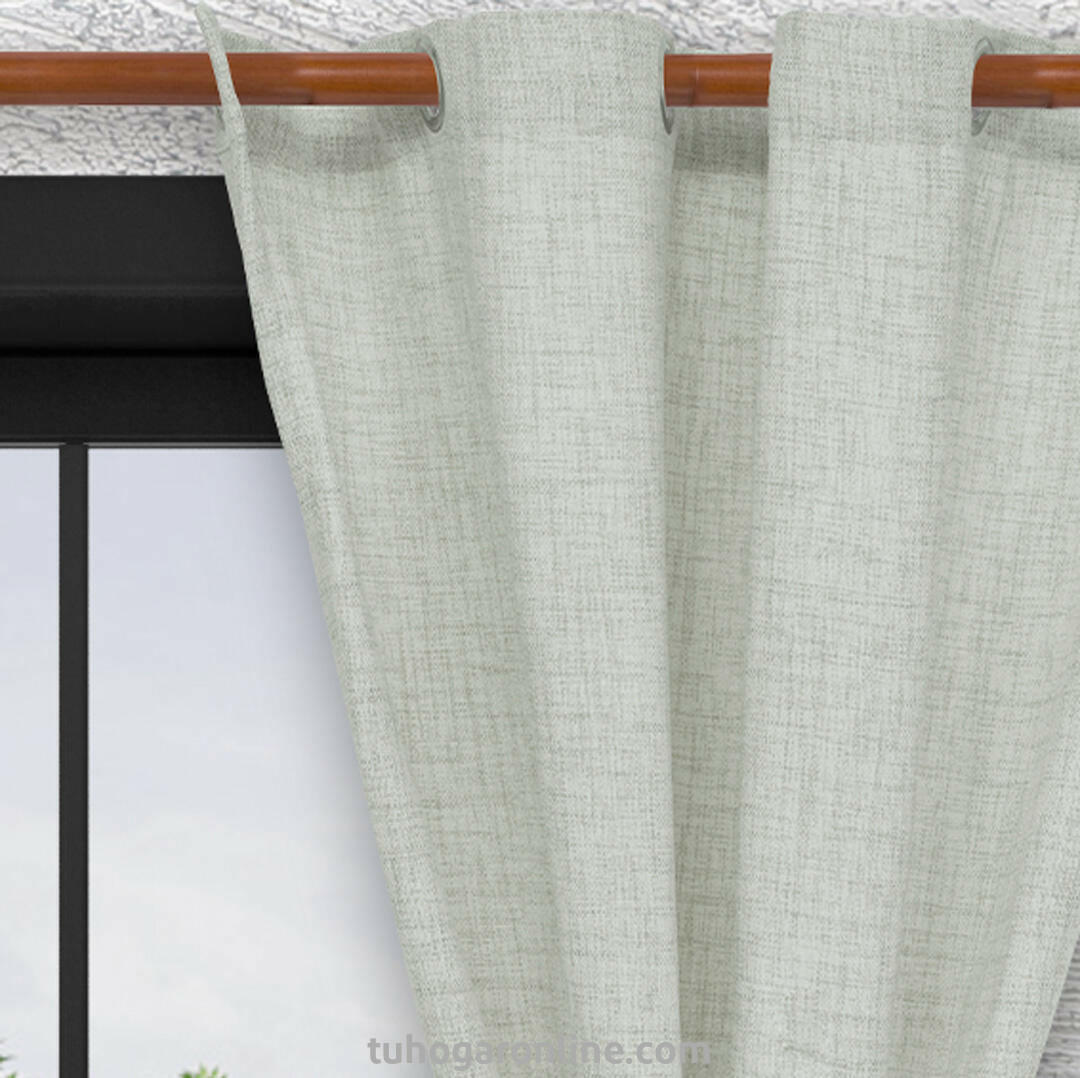 Cortina Arpillera Ancestral Beige Claro 270x220cm Horizontal Argolla - Cortinas y Persianas | Bylmo