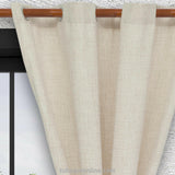 Cortina Arpillera Ancestral Beige 270x220cm Horizontal Argolla - Cortinas y Persianas | Bylmo