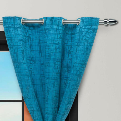 Cortina Yacar Azul Petróleo 265x215cm Horizontal Argolla - Cortinas y Persianas | Bylmo