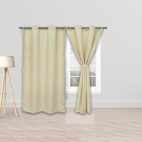 Cortina Blackout Cubista Camel 270x220cm Horizontal Argolla - Cortinas y Persianas | Bylmo