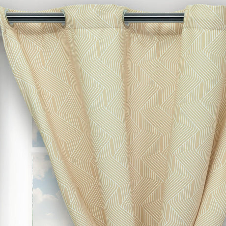 Cortina Blackout Cubista Camel 270x220cm Horizontal Argolla - Cortinas y Persianas | Bylmo