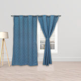 Cortina Blackout Cubista Azul Oscuro 270x220cm Horizontal Argolla - Cortinas y Persianas | Bylmo