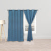 Cortina Blackout Cubista Azul Oscuro 270x220cm Horizontal Argolla