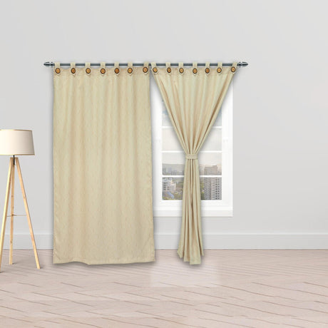 Cortina Blackout Cubista Camel 270x220cm Horizontal Botón - Cortinas y Persianas | Bylmo