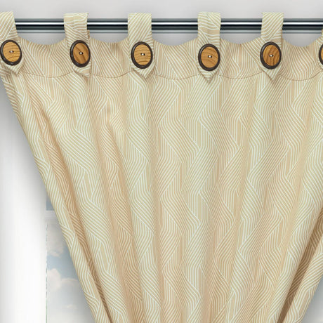 Cortina Blackout Cubista Camel 270x220cm Horizontal Botón - Cortinas y Persianas | Bylmo