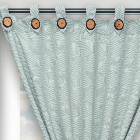 Cortina Blackout Cubista Gris 270x220cm Horizontal Botón - Cortinas y Persianas | Bylmo