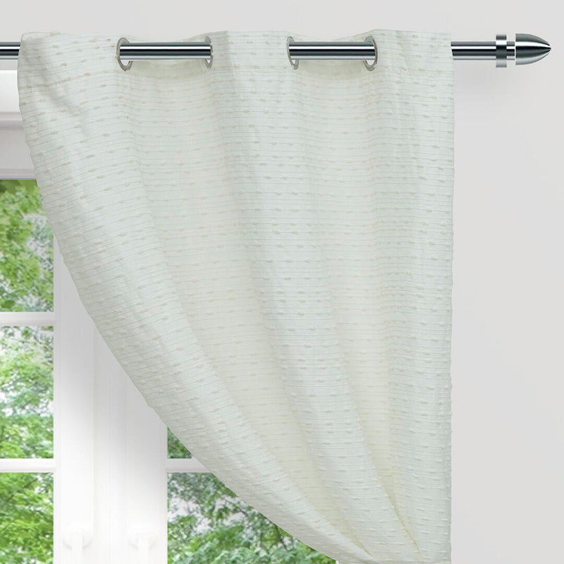 Cortina Macramé Blanco 270x220cm Horizontal Argolla