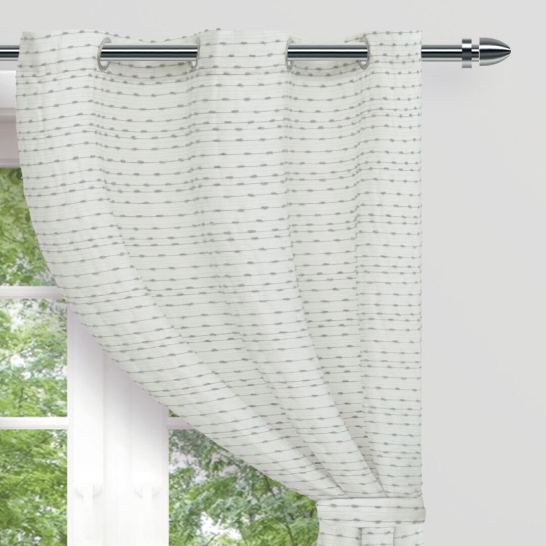 Cortina Macramé Negro 270x220cm Horizontal Argolla - Cortinas y Persianas | Bylmo