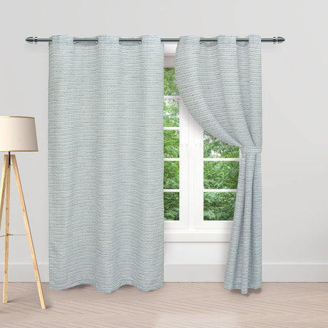 Cortina Lienzo Azul 270x220cm Horizontal Argolla - Cortinas y Persianas | Bylmo