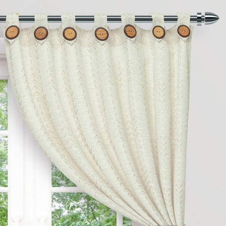 Cortina Mimbre Beige 270x220cm Horizontal Botón - Cortinas y Persianas | Bylmo