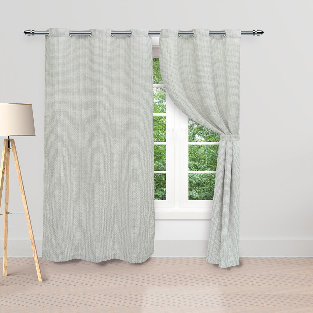 Cortina Yute Gris Claro 270x220cm Horizontal Argolla - Cortinas y Persianas | Bylmo