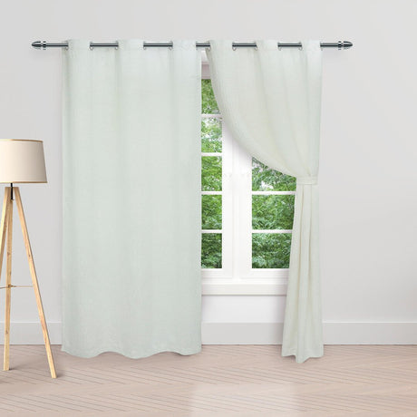 Cortina Yute Blanco 270x220cm Horizontal Argolla - Cortinas y Persianas | Bylmo
