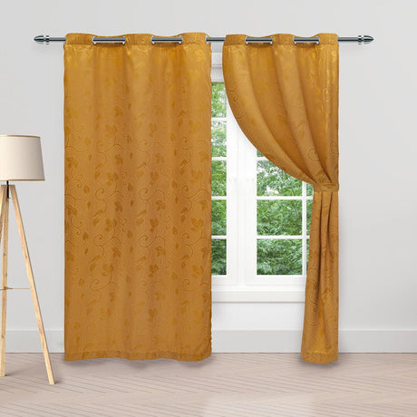 Cortina Pergamino Dorado 270x220cm Horizontal Argolla - Cortinas y Persianas | Bylmo