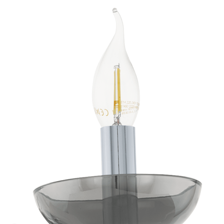 Lámpara de Pared Clásico Gris 1 Luz LED Ajustable 23x12x28cm - Iluminacion | Bylmo