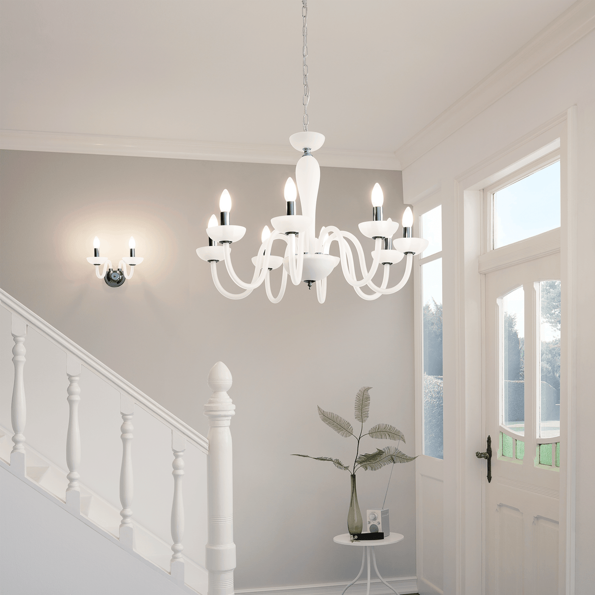 Lámpara de Pared Clásico Gris ACERO 20x32x28cm Diseño Clásico LED - Iluminacion | Bylmo