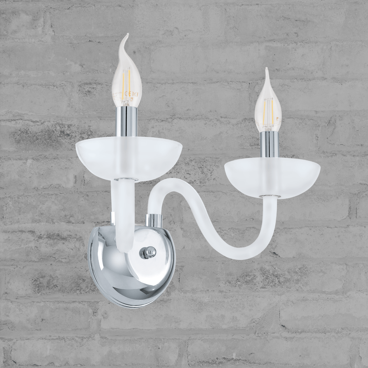 Lámpara de Pared Clásico Gris ACERO 20x32x28cm Diseño Clásico LED - Iluminacion | Bylmo