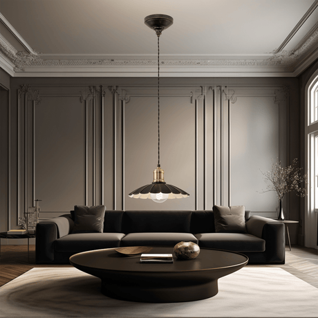 Lámpara Colgante Vintage Negra de Acero Ajustable - Iluminacion | Bylmo