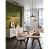 Lámpara Colgante Vintage Negra 3 Luces 25x87x110cm Estilo Industrial - Iluminacion | Bylmo