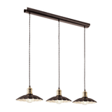 Lámpara Colgante Vintage Negra 3 Luces 25x87x110cm Estilo Industrial - Iluminacion | Bylmo