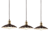 Lámpara Colgante Vintage Negra 3 Luces 25x87x110cm Estilo Industrial - Iluminacion | Bylmo