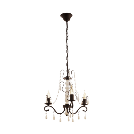 Lámpara Colgante Rústico 3 Luces Café Acero Ajustable 44x44x110cm - Iluminacion | Bylmo