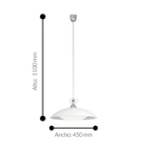 Lámpara Colgante Contemporáneo 45x45x110cm Gris Aluminio Ajustable - Iluminacion | Bylmo