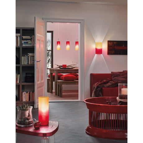 Lámpara Colgante Contemporáneo Rojo 1 Foco 10x72x110cm ACERO Ajustable - Iluminacion | Bylmo
