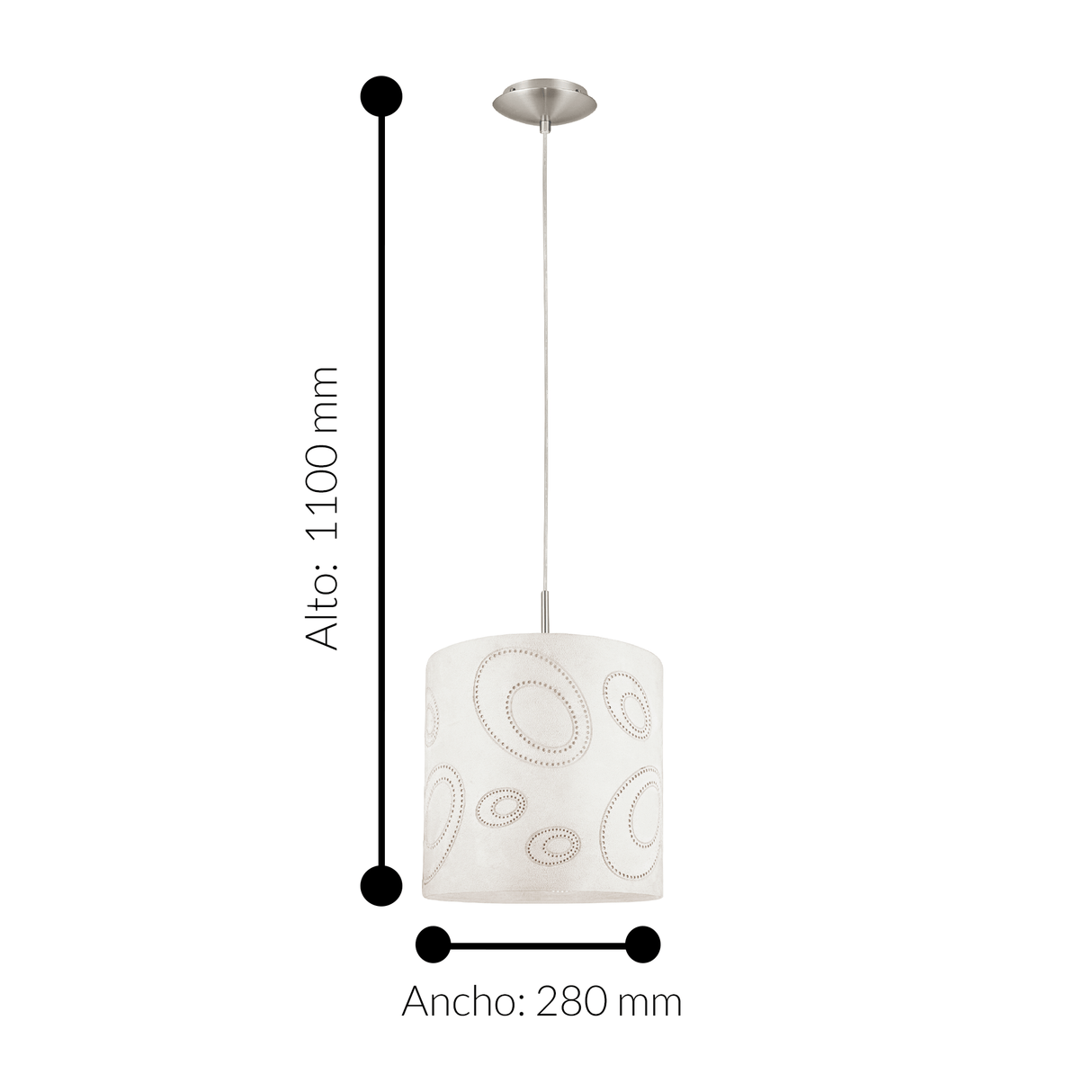 Lámpara Colgante Contemporáneo 1 Luz Beige Ajustable 1100 Lúmens - Iluminacion | Bylmo