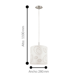 Lámpara Colgante Contemporáneo 1 Luz Beige Ajustable 1100 Lúmens - Iluminacion | Bylmo