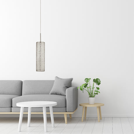 Lámpara Colgante Rústico Gris Acero 1 Luz Ajustable 110V LED IP20 - Iluminacion | Bylmo