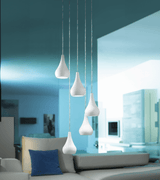 Lámpara Colgante Moderno 35x35x110cm Blanco Ajustable - Iluminacion | Bylmo