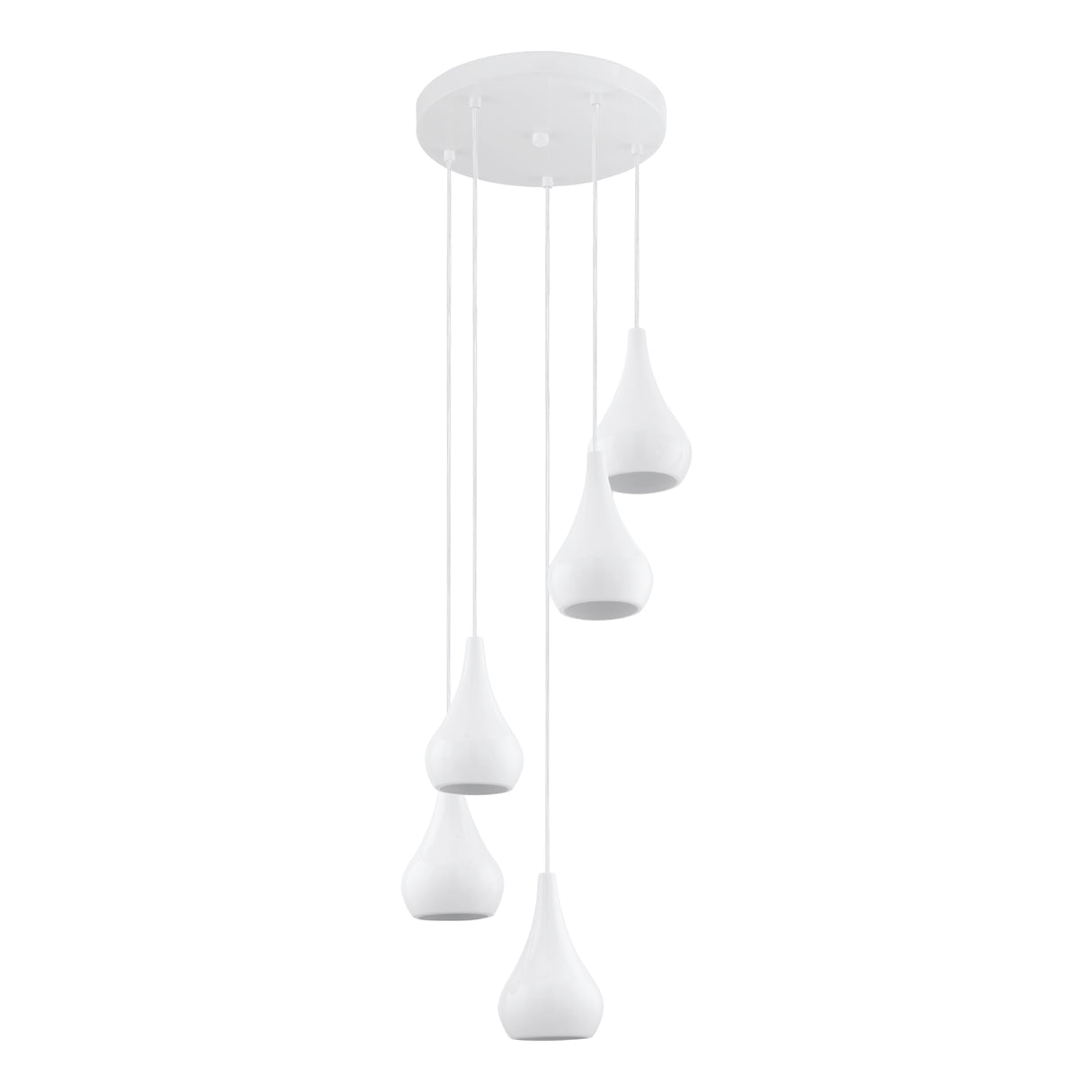 Lámpara Colgante Moderno 35x35x110cm Blanco Ajustable - Iluminacion | Bylmo