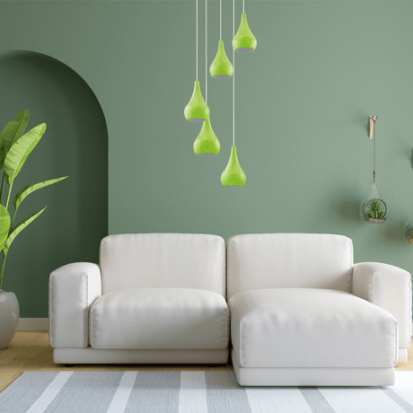 Lámpara Colgante Moderno Verde Cerámica Único 35x5x110 1.85kg - Iluminacion | Bylmo