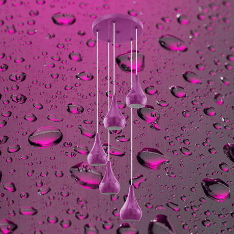 Lámpara Colgante Moderno Morado Cerámica 35x35x110cm 1.8kg - Iluminacion | Bylmo