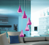 Lámpara Colgante Moderno Morado Cerámica 35x35x110cm 1.8kg - Iluminacion | Bylmo