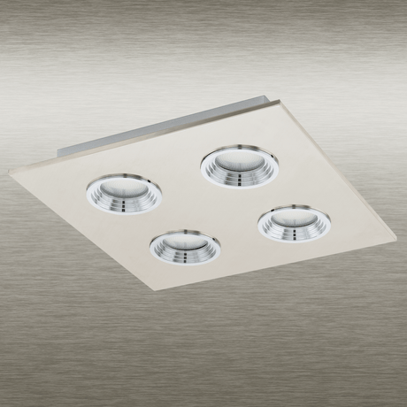 Lámpara de Techo Contemporáneo Gris 4 luces LED 1600 lúmenes - Iluminacion | Bylmo