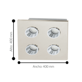 Lámpara de Techo Contemporáneo Gris 4 luces LED 1600 lúmenes - Iluminacion | Bylmo