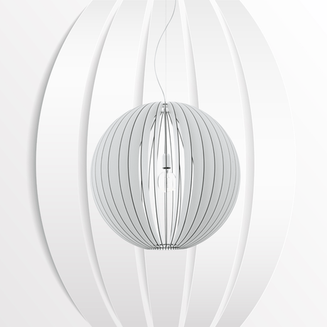 Lámpara Colgante Rústico Blanco 1 Luz Ajustable para Ambiente - Iluminacion | Bylmo