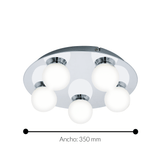 Lámpara Minimalista Gris Acero 35x35x10 cm Moderna - Iluminacion | Bylmo