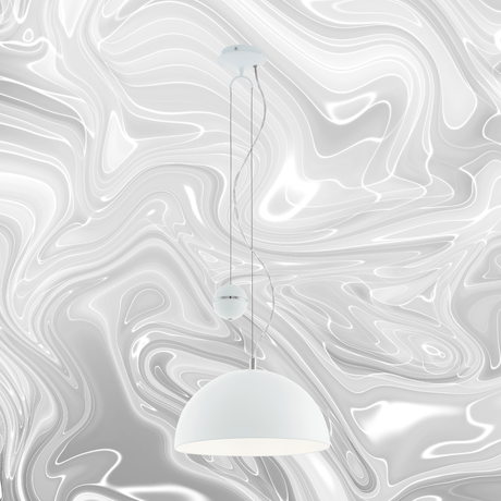 Lámpara Colgante Rústico Blanco 1 Luz Ajustable 38x38x110cm - Iluminacion | Bylmo