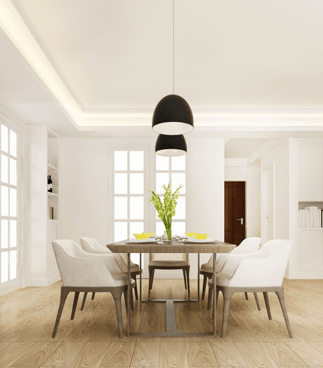 Lámpara Colgante Contemporáneo 49x49x110cm Negro Acero 1100L IP20 - Iluminacion | Bylmo