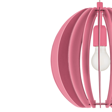 Lámpara Colgante Rústico Rosa 30x30x110 cm Madera Ajustable - Iluminacion | Bylmo